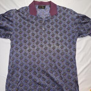 Vintage VTG Bobby Jones Golf Polo Shirt AOP Mens Large Adult Short Sleeve